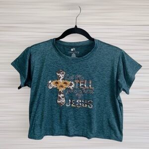 Let Me Tell you about my Jesus Dri Fit Crop Top| SIZE M